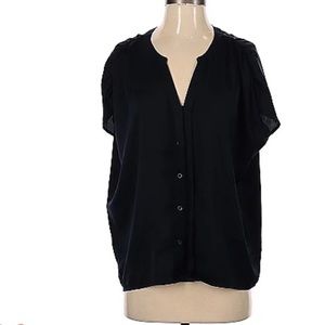 Ann Taylor LOFT black short sleeve blouse